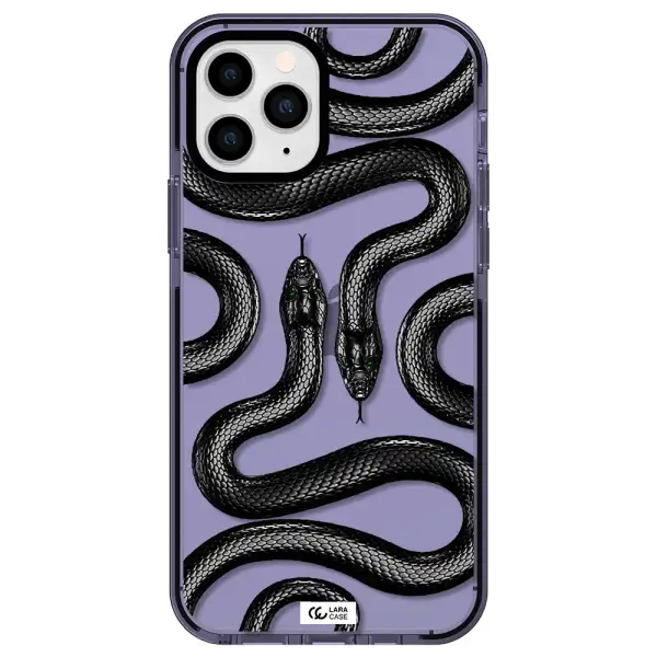 Black Snake Apple iPhone 11 pro max impact Lilac Case