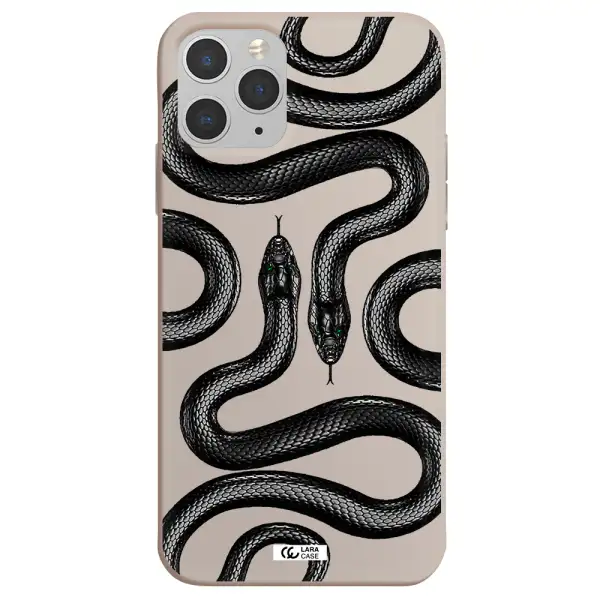 Black Snake Apple iPhone 11 pro Silicone Stone Case