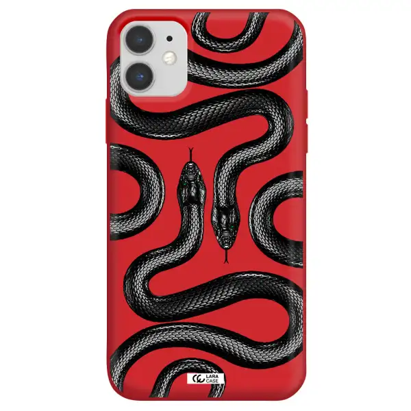 Black Snake Apple iPhone 11 Silicone Imperial Red Case