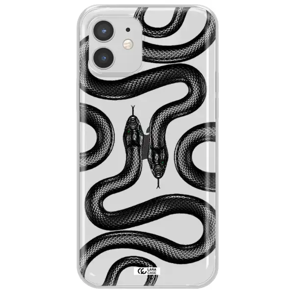 Black Snake Apple iPhone 12 mini Clear TPU Case