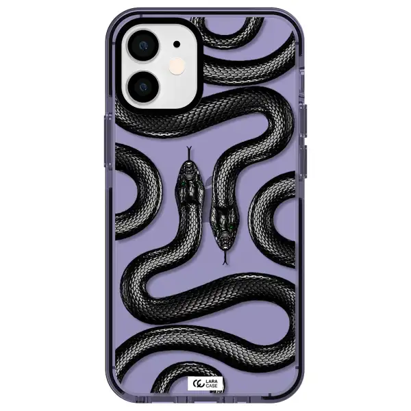 Black Snake Apple iPhone 12 mini impact Lilac Case