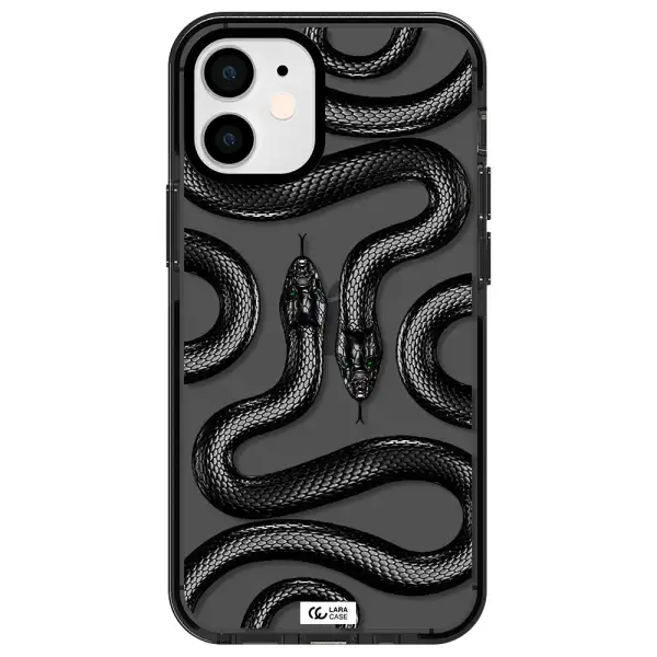 Black Snake Apple iPhone 12 mini impact Smoke Black Case