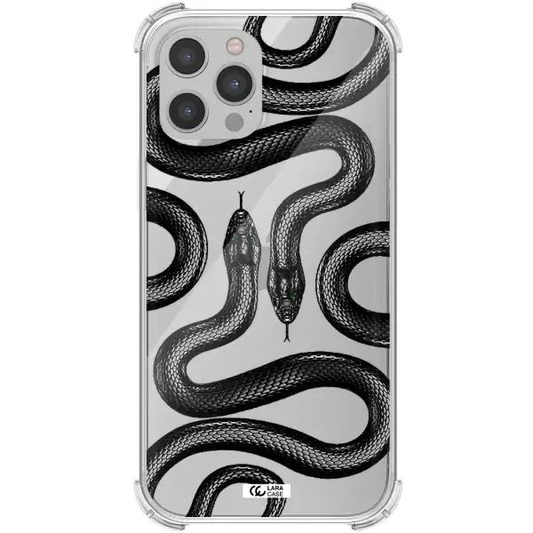 Black Snake Apple iPhone 12 pro Clear PC Case