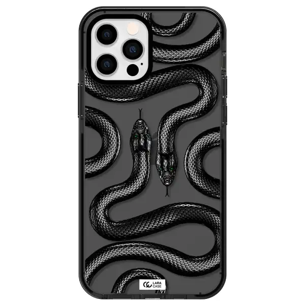Black Snake Apple iPhone 12 pro impact Smoke Black Case
