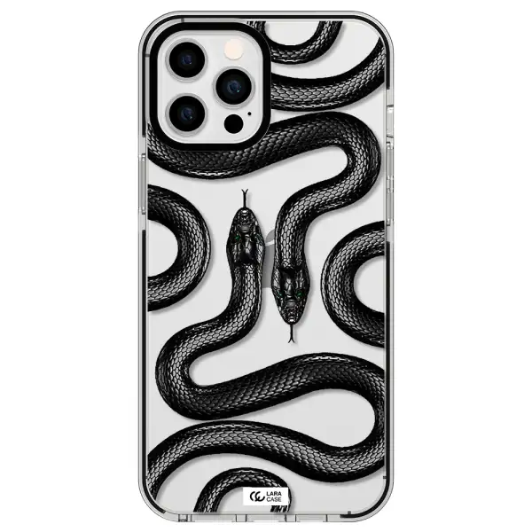 Black Snake Apple iPhone 12 pro max impact black border Case