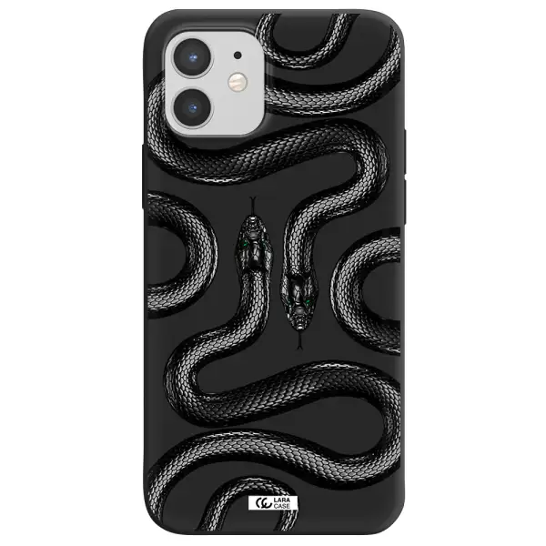 Black Snake Apple iPhone 12 Silicone black Case