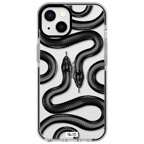Black Snake Apple iPhone 13 impact black border Case