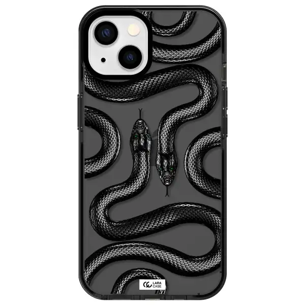 Black Snake Apple iPhone 13 impact Smoke Black Case