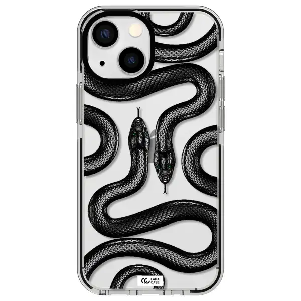 Black Snake Apple iPhone 13 mini impact black border Case