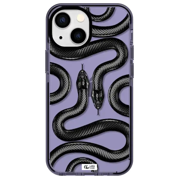 Black Snake Apple iPhone 13 mini impact Lilac Case
