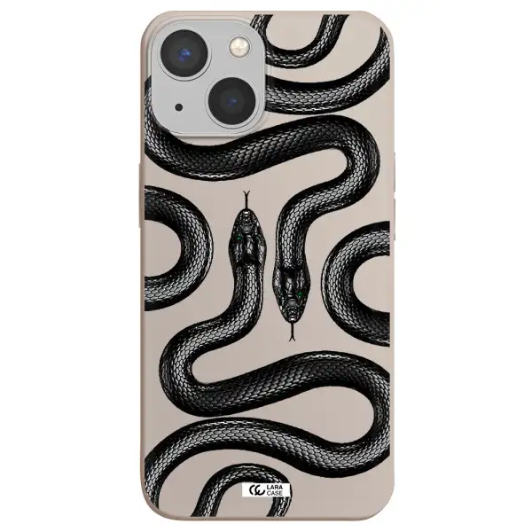 Black Snake Apple iPhone 13 mini Silicone Stone Case