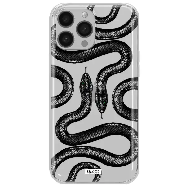 Black Snake Apple iPhone 13 Pro Clear TPU Case