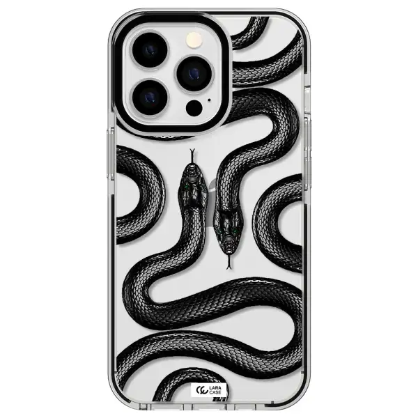 Black Snake Apple iPhone 13 Pro impact black border Case