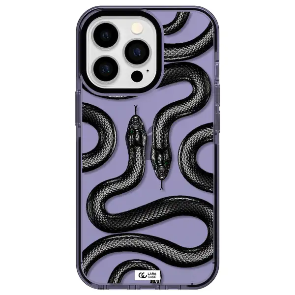 Black Snake Apple iPhone 13 Pro impact Lilac Case