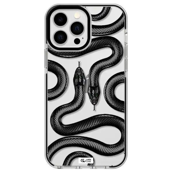 Black Snake Apple iPhone 13 Pro Max impact black border Case