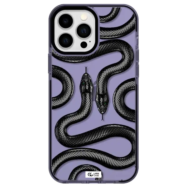Black Snake Apple iPhone 13 Pro Max impact Lilac Case