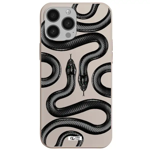 Black Snake Apple iPhone 13 Pro Silicone Stone Case