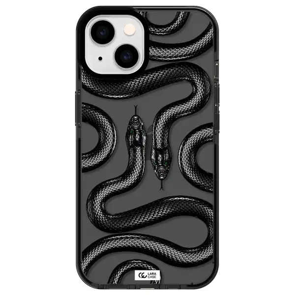 Black Snake Apple iPhone 14 impact Smoke Black Case