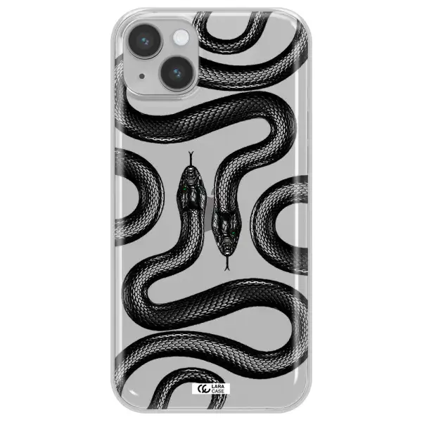 Black Snake Apple iPhone 14 plus Clear TPU Case