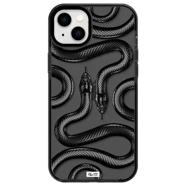 Black Snake Apple iPhone 14 plus impact Smoke Black Case