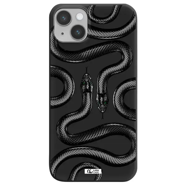 Black Snake Apple iPhone 14 plus Silicone black Case