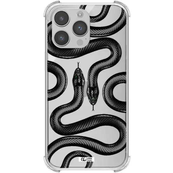 Black Snake Apple iPhone 14 pro Clear PC Case