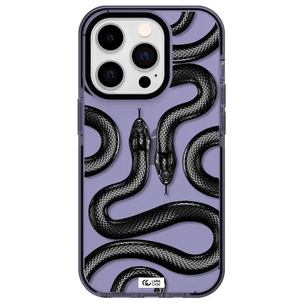 Black Snake Apple iPhone 14 pro impact Lilac Case
