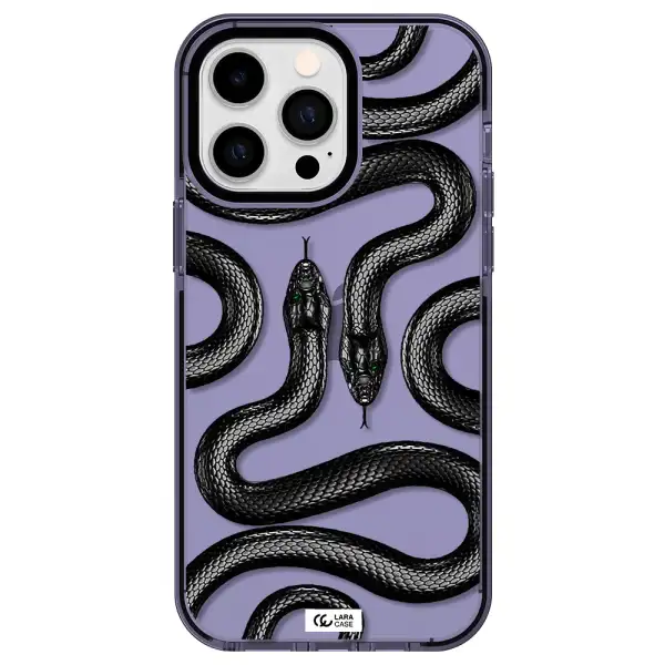 Black Snake Apple iPhone 14 pro max impact Lilac Case
