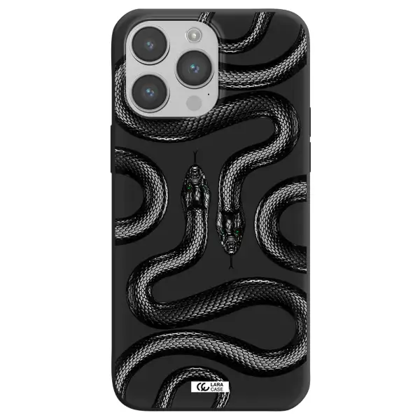 Black Snake Apple iPhone 14 pro max Silicone black Case