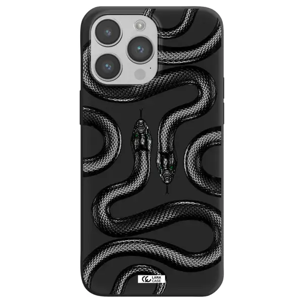 Black Snake Apple iPhone 14 pro Silicone black Case