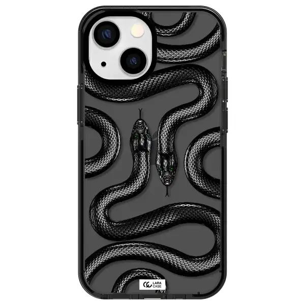Black Snake Apple iPhone 15 impact Smoke Black Case