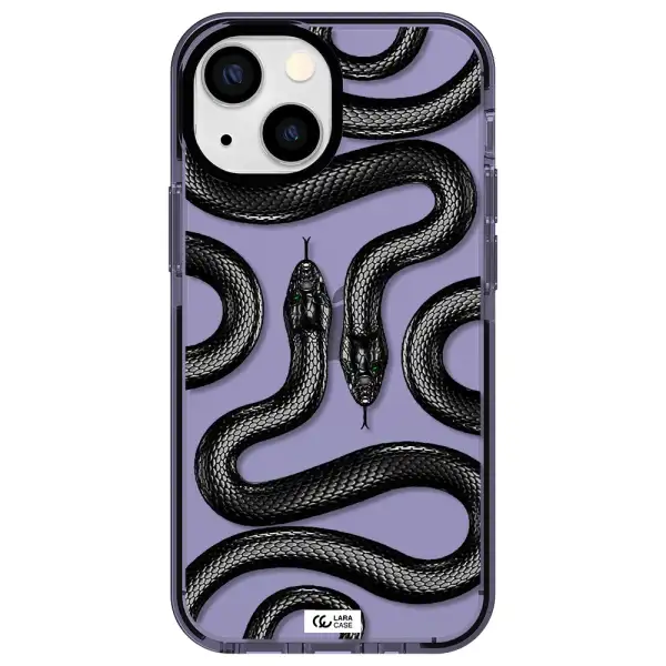 Black Snake Apple iPhone 15 Plus impact Lilac Case