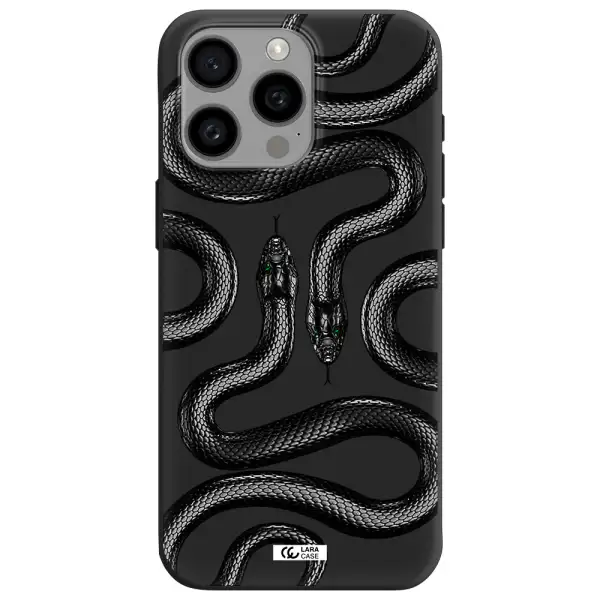 Black Snake Apple Iphone 15 Pro max Silicone black Case