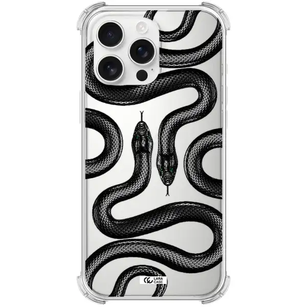 Black Snake Apple Iphone 16 Pro Max Clear Pc Case