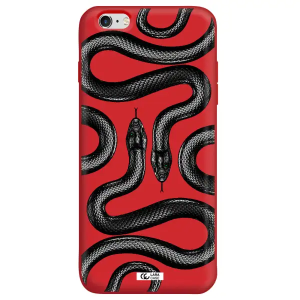 Black Snake Apple iPhone 6 plus Silicone Imperial Red Case