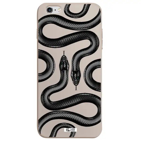 Black Snake Apple iPhone 6 plus Silicone Stone Case