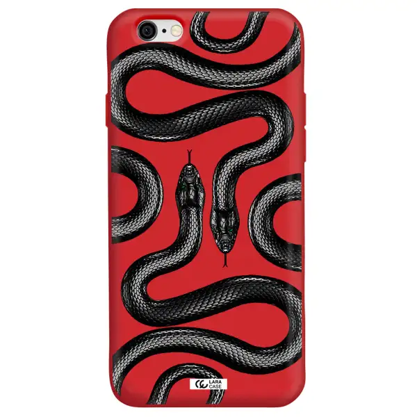Black Snake Apple iPhone 6 Silicone Imperial Red Case
