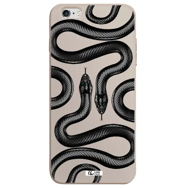 Black Snake Apple iPhone 6S Silicone Stone Case