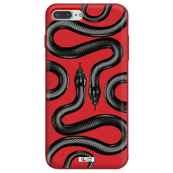 Black Snake Apple iPhone 7 plus Silicone Imperial Red Case