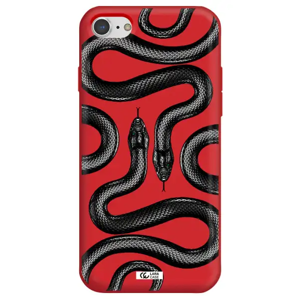 Black Snake Apple iPhone 7 Silicone Imperial Red Case