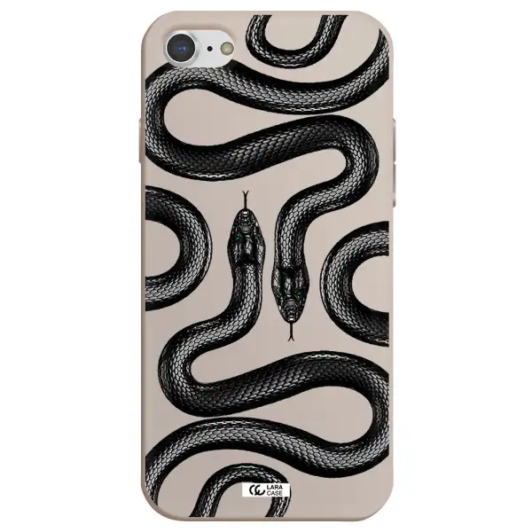 Black Snake Apple iPhone 7 Silicone Stone Case
