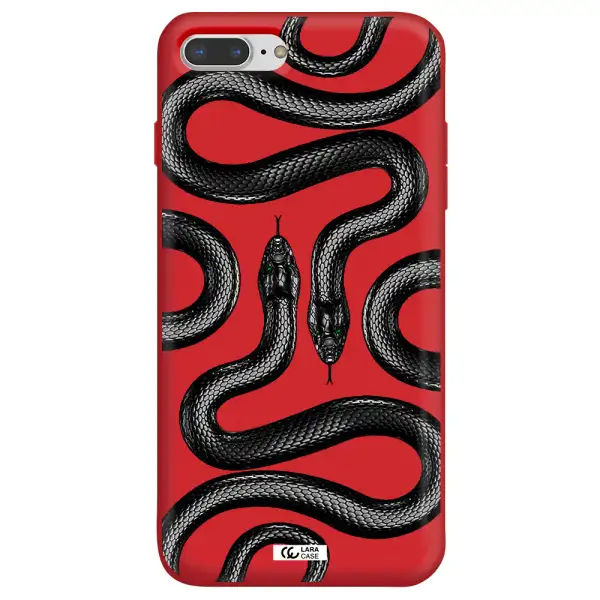 Black Snake Apple iPhone 8 plus Silicone Imperial Red Case