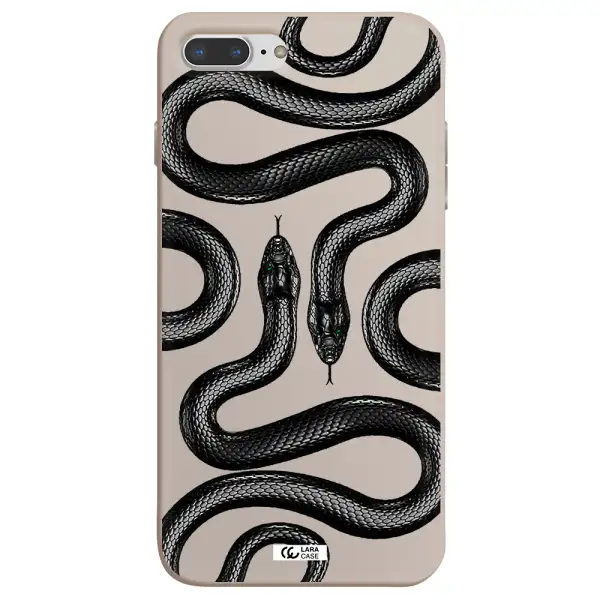 Black Snake Apple iPhone 8 plus Silicone Stone Case
