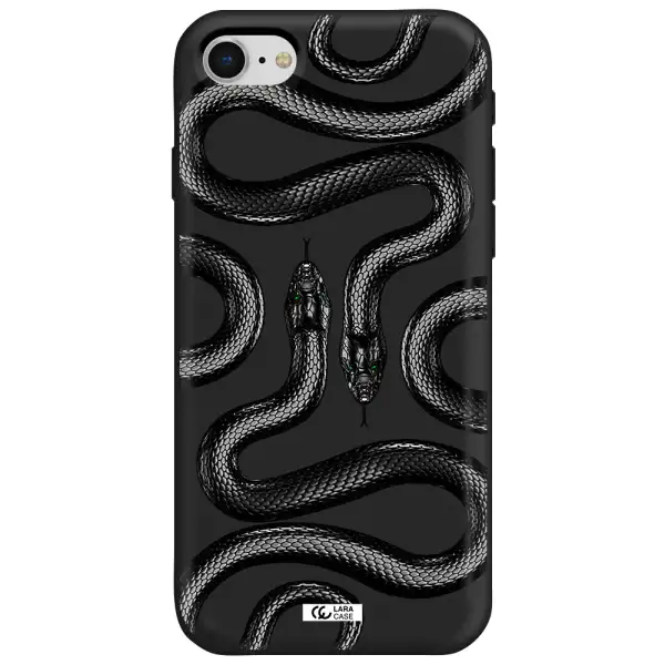 Black Snake Apple iPhone se 2020 Silicone black Case