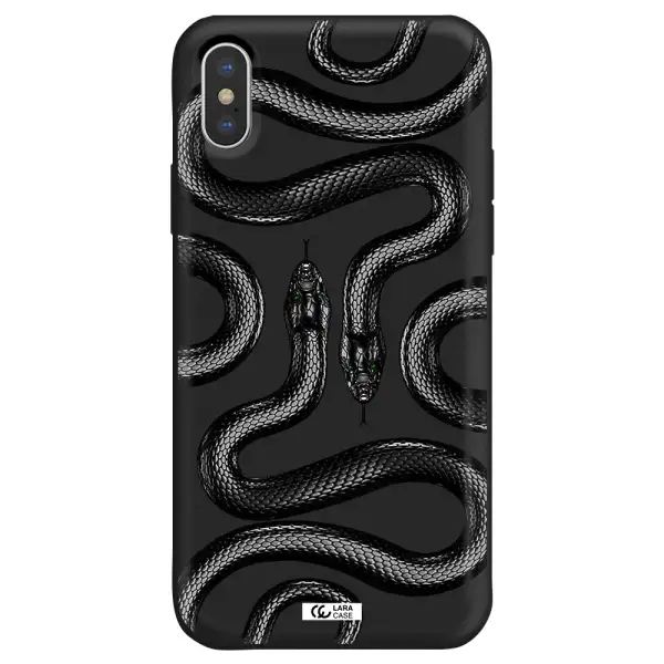 Black Snake Apple iPhone X Silicone black Case