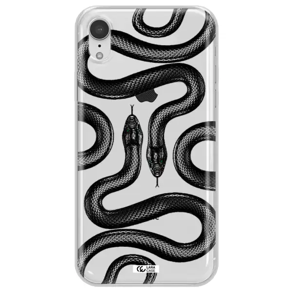 Black Snake Apple iPhone XR Clear TPU Case