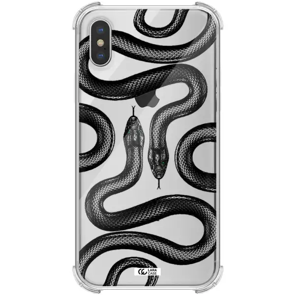 Black Snake Apple iPhone XS max Clear PC Case