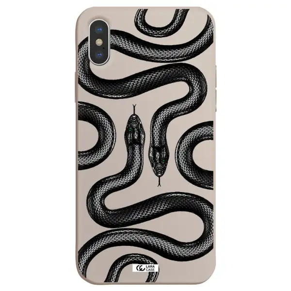 Black Snake Apple iPhone XS max Silicone Stone Case