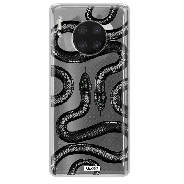 Black Snake Huawei Mate 30 Pro Clear TPU Case