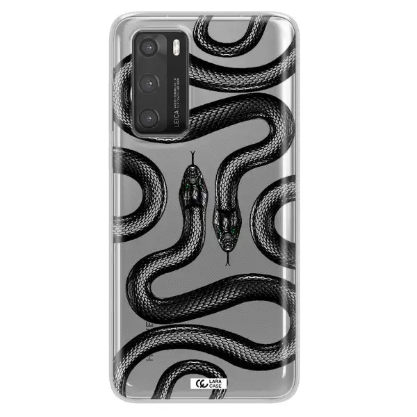 Black Snake Huawei P40 Clear TPU Case
